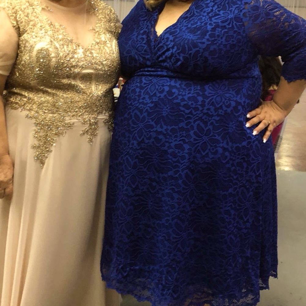 Kiyonna royal blue dress